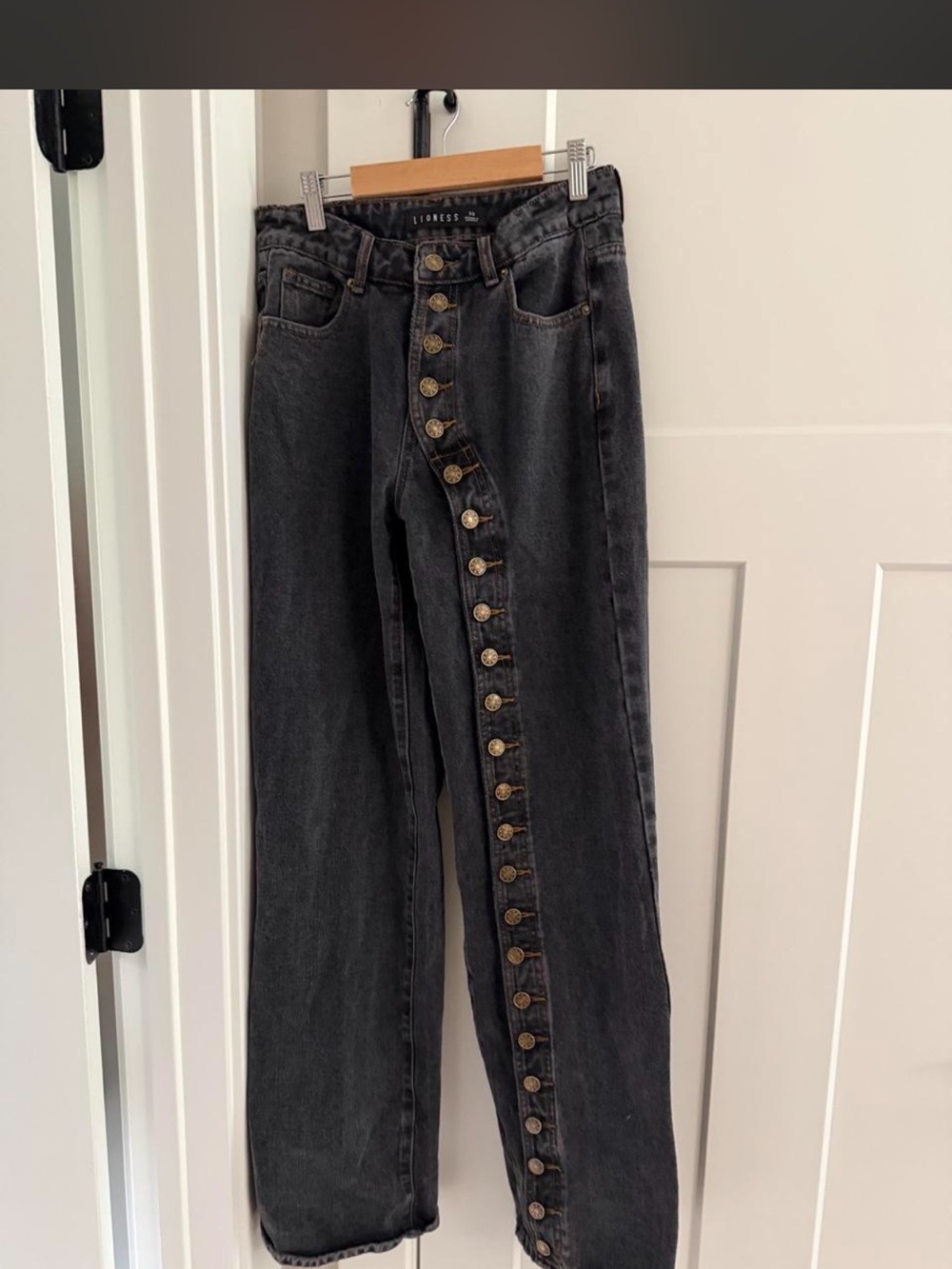 Lioness High-Rise Black Button-Front Women’s Jeans